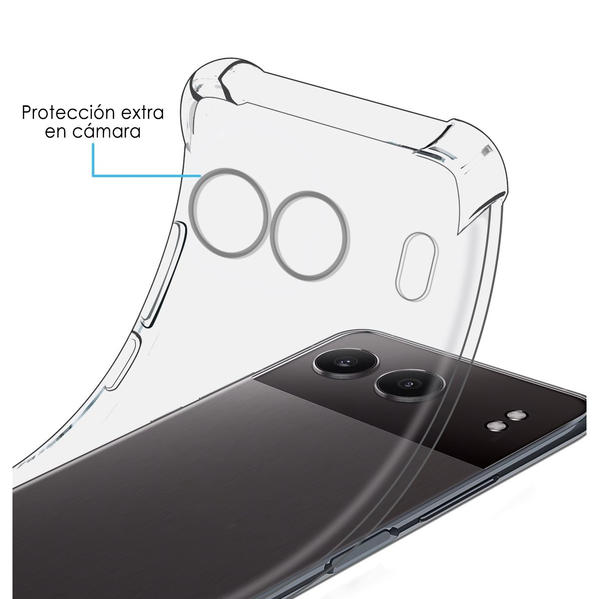 Funda de teléfono con diseño protector.