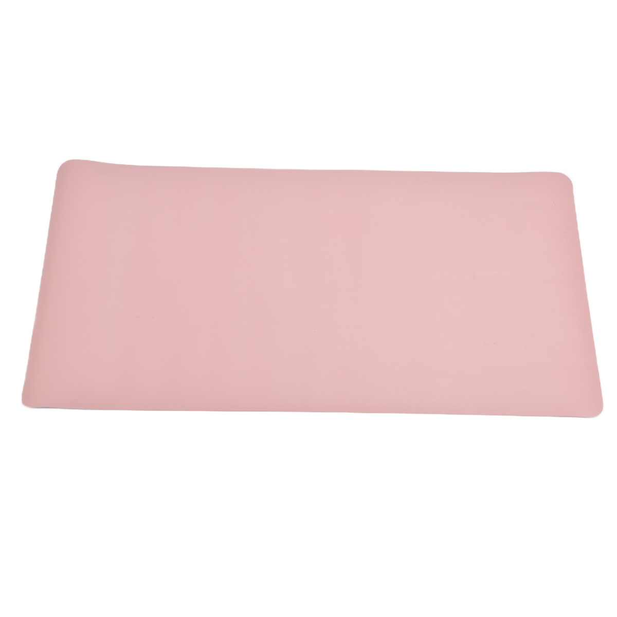 Rosa Mousepad auf weißem Hintergrund. Rechteckig, glatte Oberfläche.