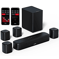 MediaMarkt ULTIMEA Aura A40 - 7.1 Soundbar met Subwoofer, 4 Surround-luidsprekers, App-Bediening Soundbar Zwart aanbieding