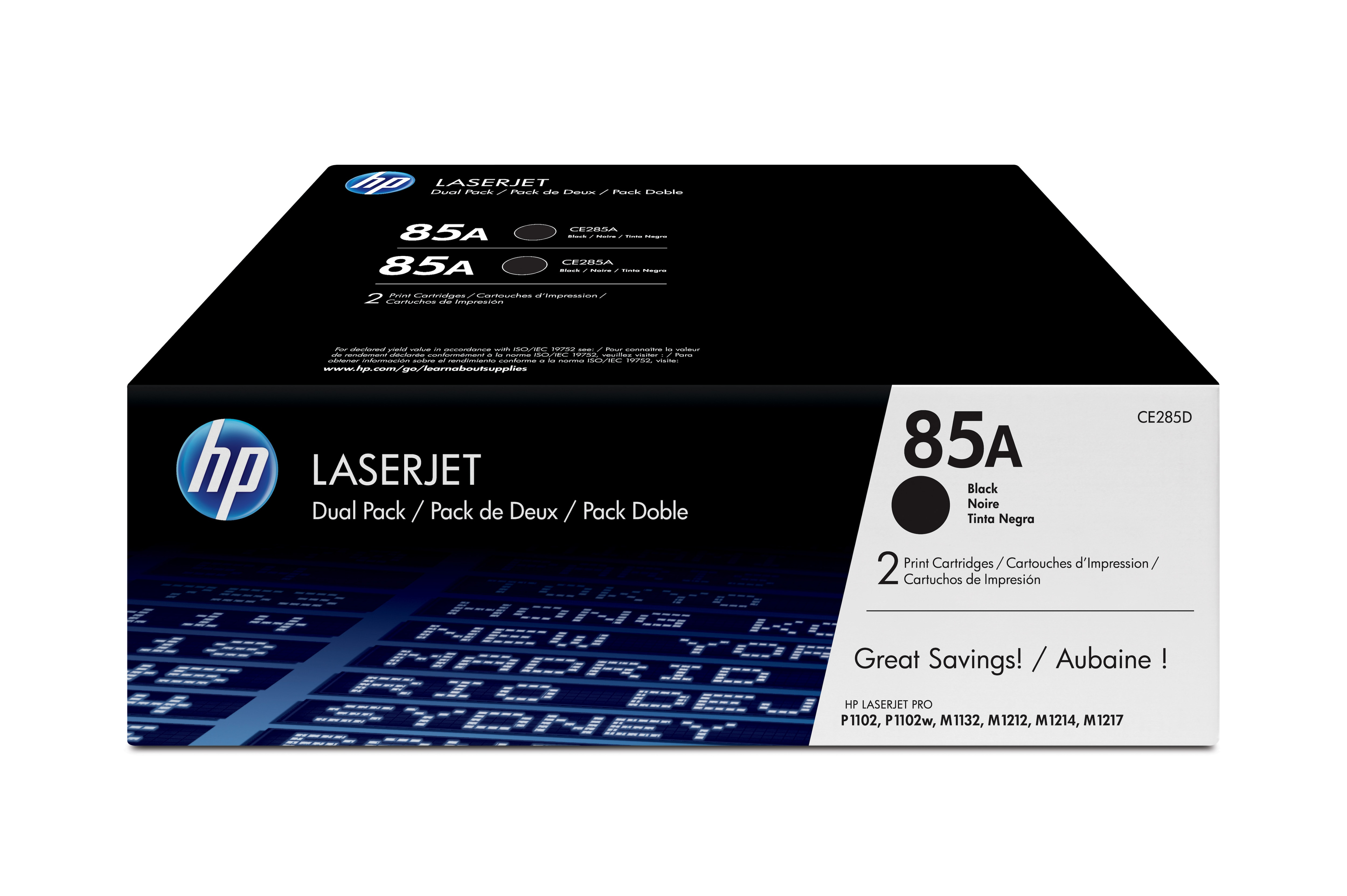 HP CE285AF (85A)  2'Li Paket Toner 1.600 Sayfa Lazer baskı Toner Siyah