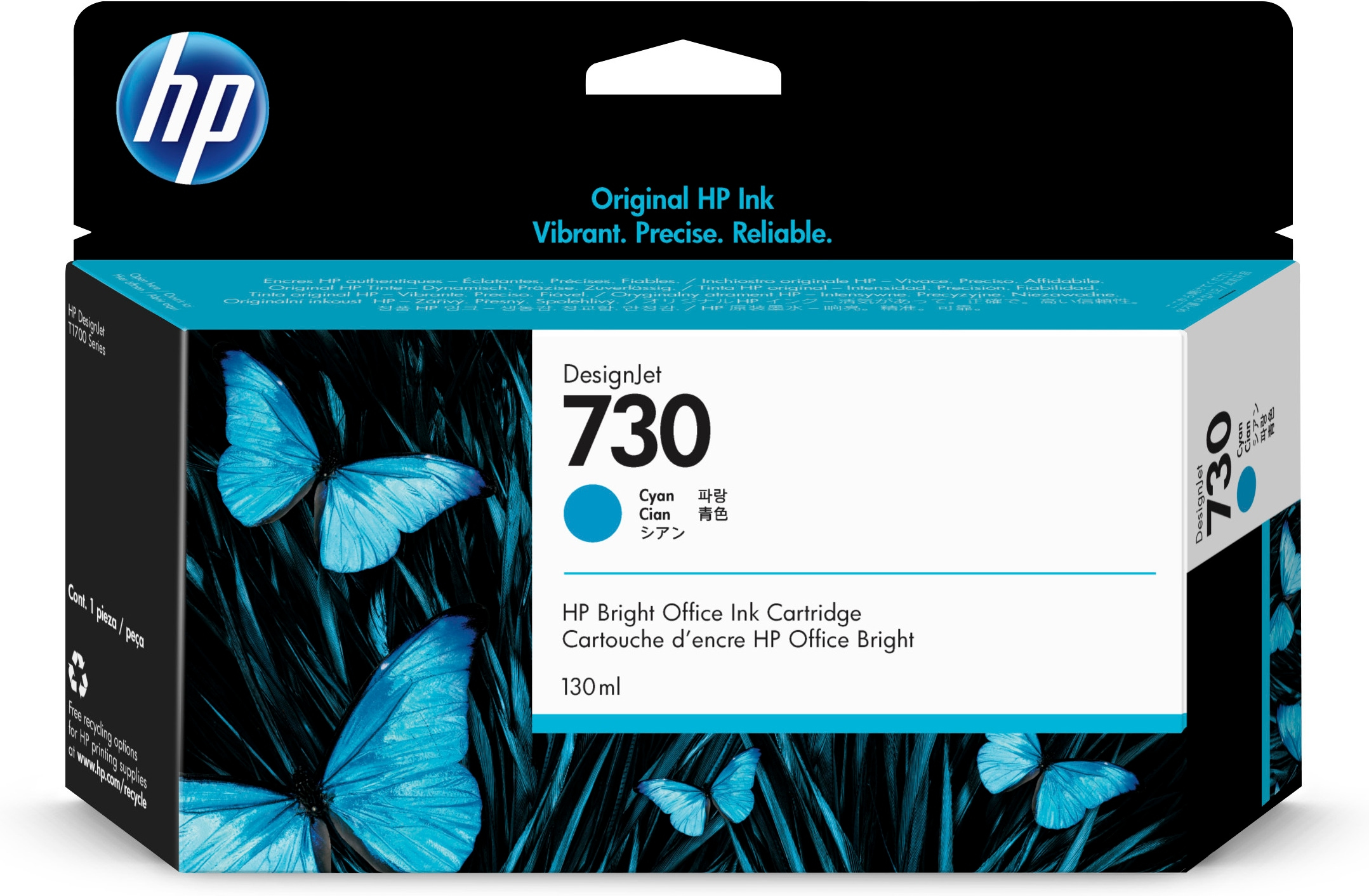 HP P2V62A 130 ML Mürekkep Kartuş Mürekkep baskı Boya bazlı mürekkep Cam Göbeği
