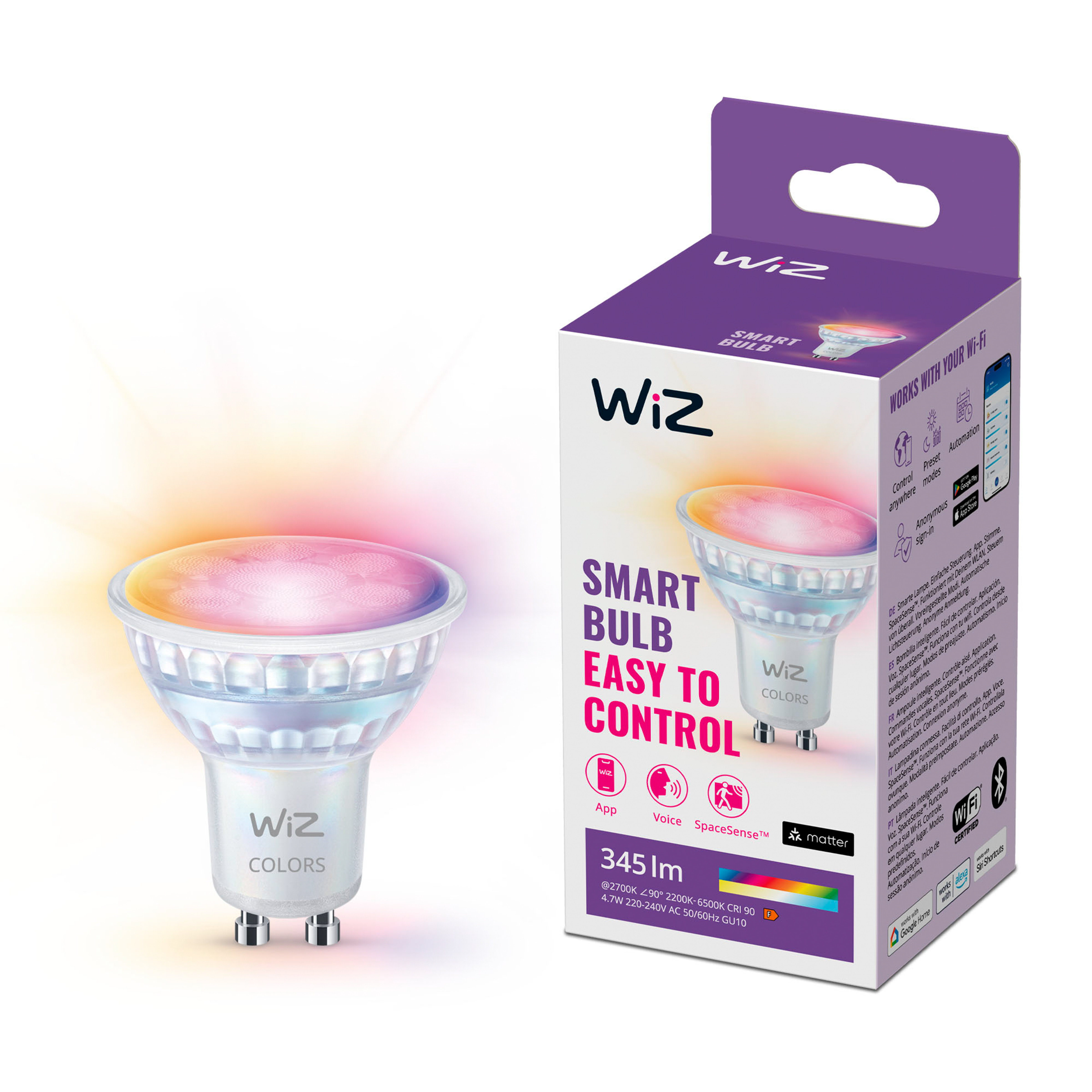 WIZ RGB  50W GU10 Cam Bluetooth Spot Lamba