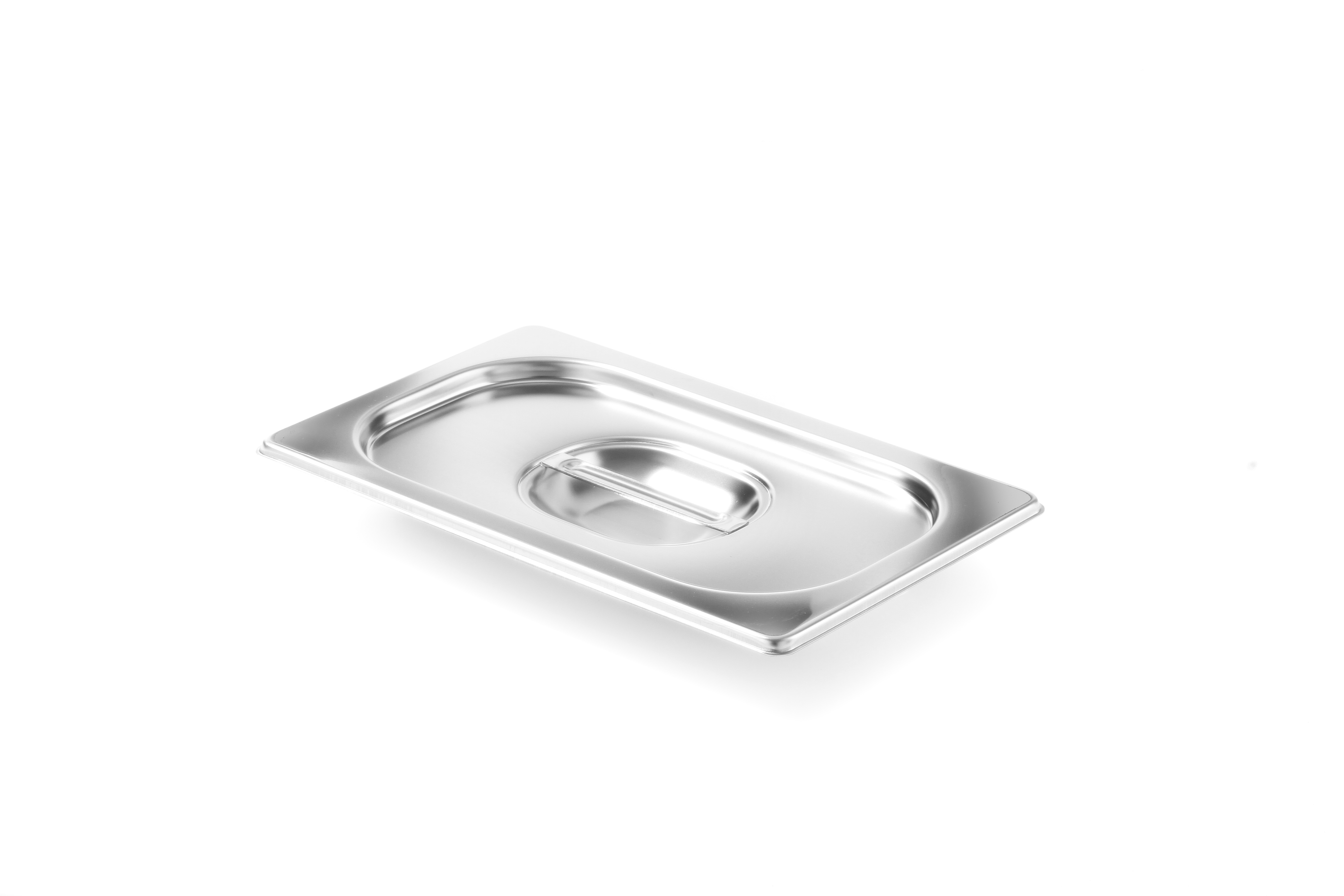 Un coperchio per contenitore gastronorm in acciaio inox.
