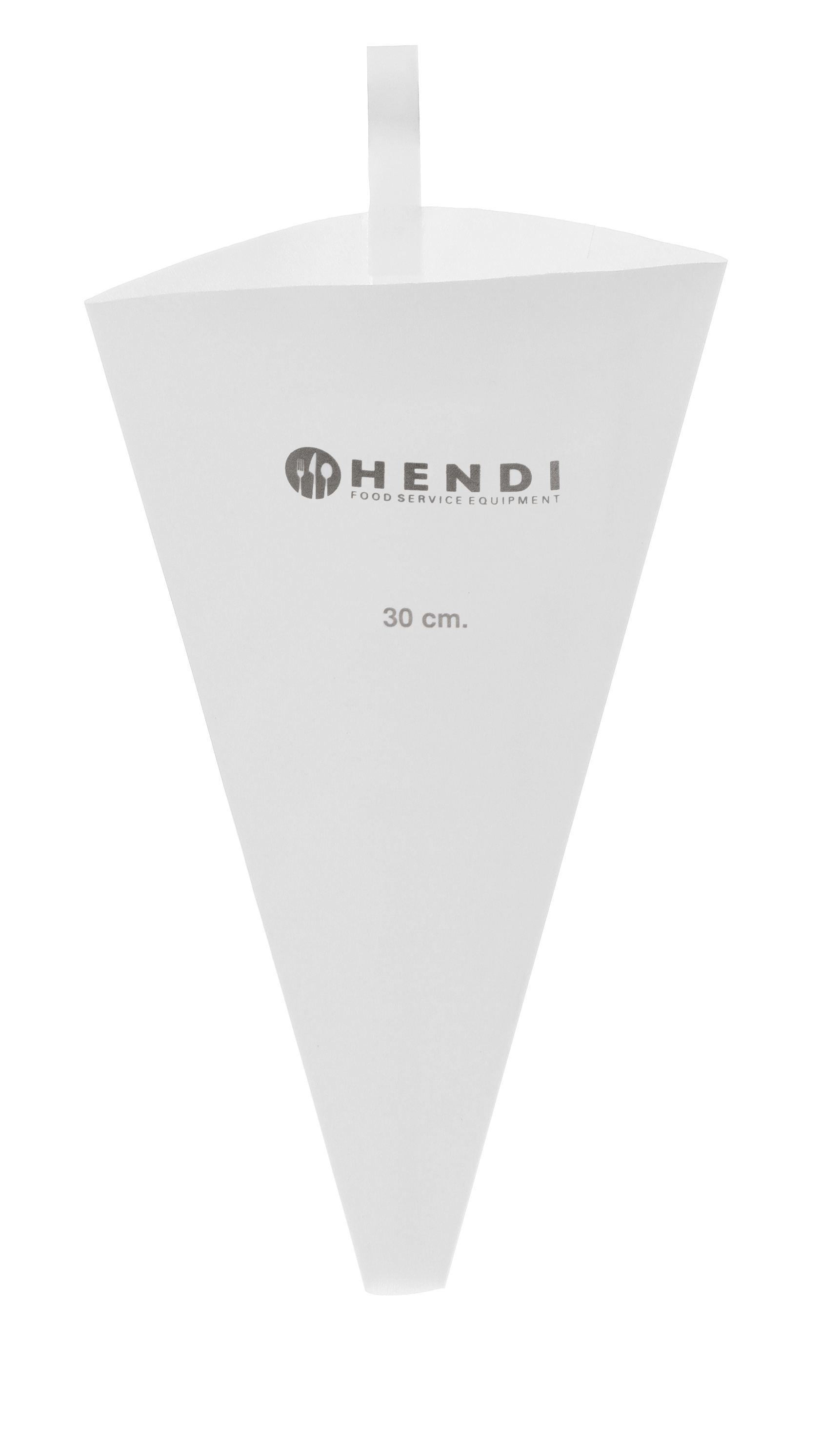 Sac à poche bianco, a forma di cono, con logo Hendi e misura di 30 cm.