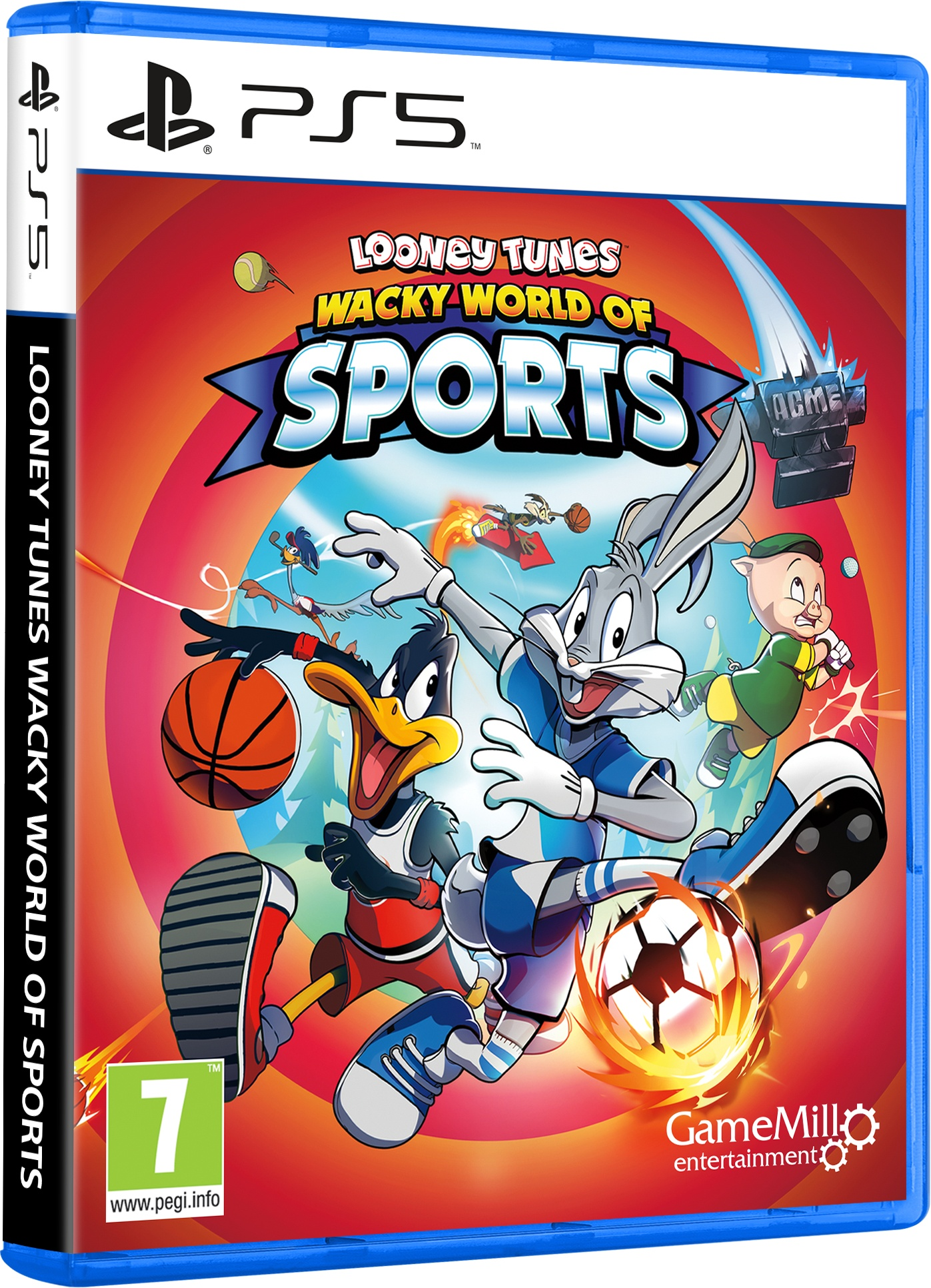 Portada del juego PS5 Looney Tunes Wacky World of Sports con Bugs Bunny, etc.