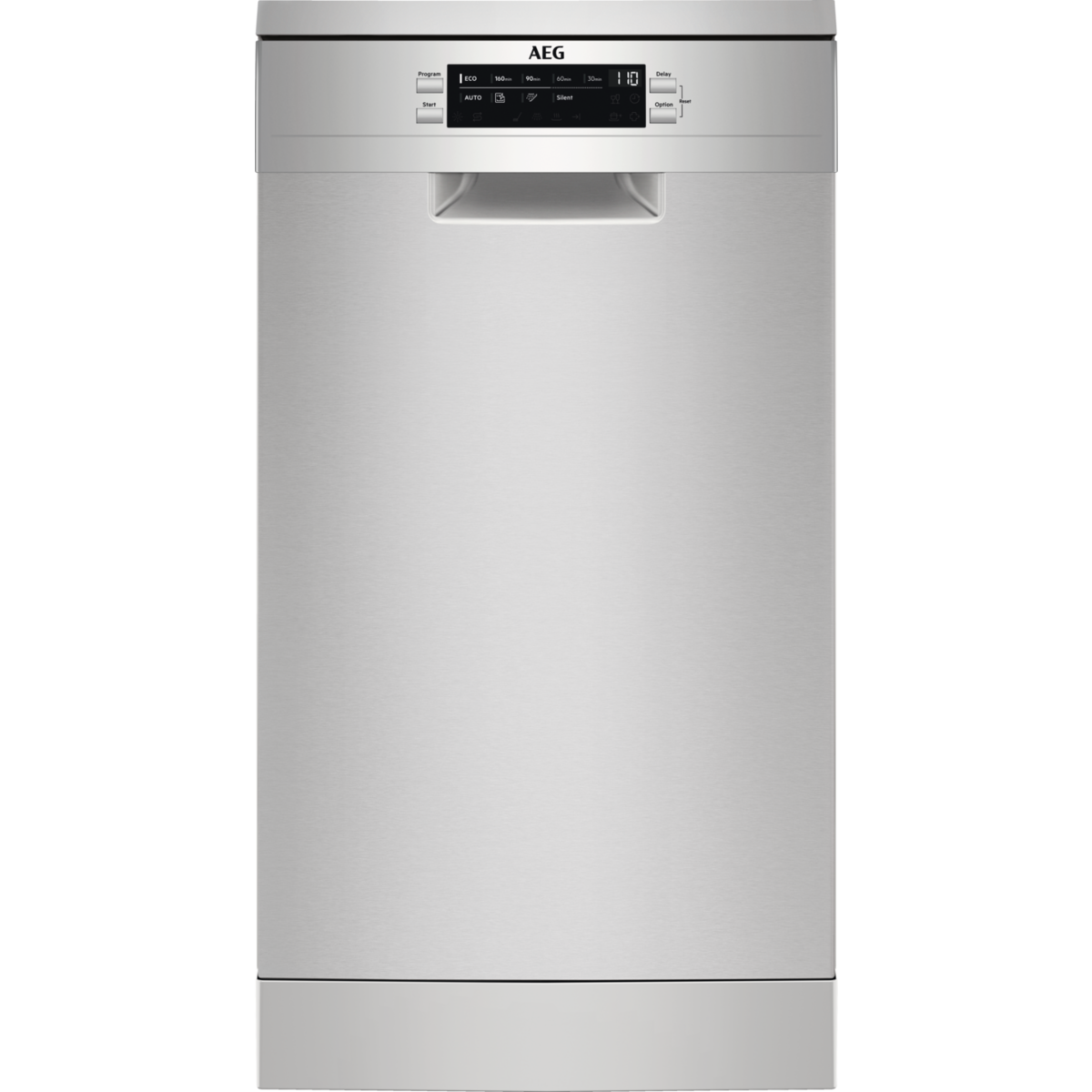Lavavajillas libre instalación 45 cm - AEG Serie 7000 GlassCare FFB73527ZM, 10 servicios, 9 programas, 446 mm, INOX