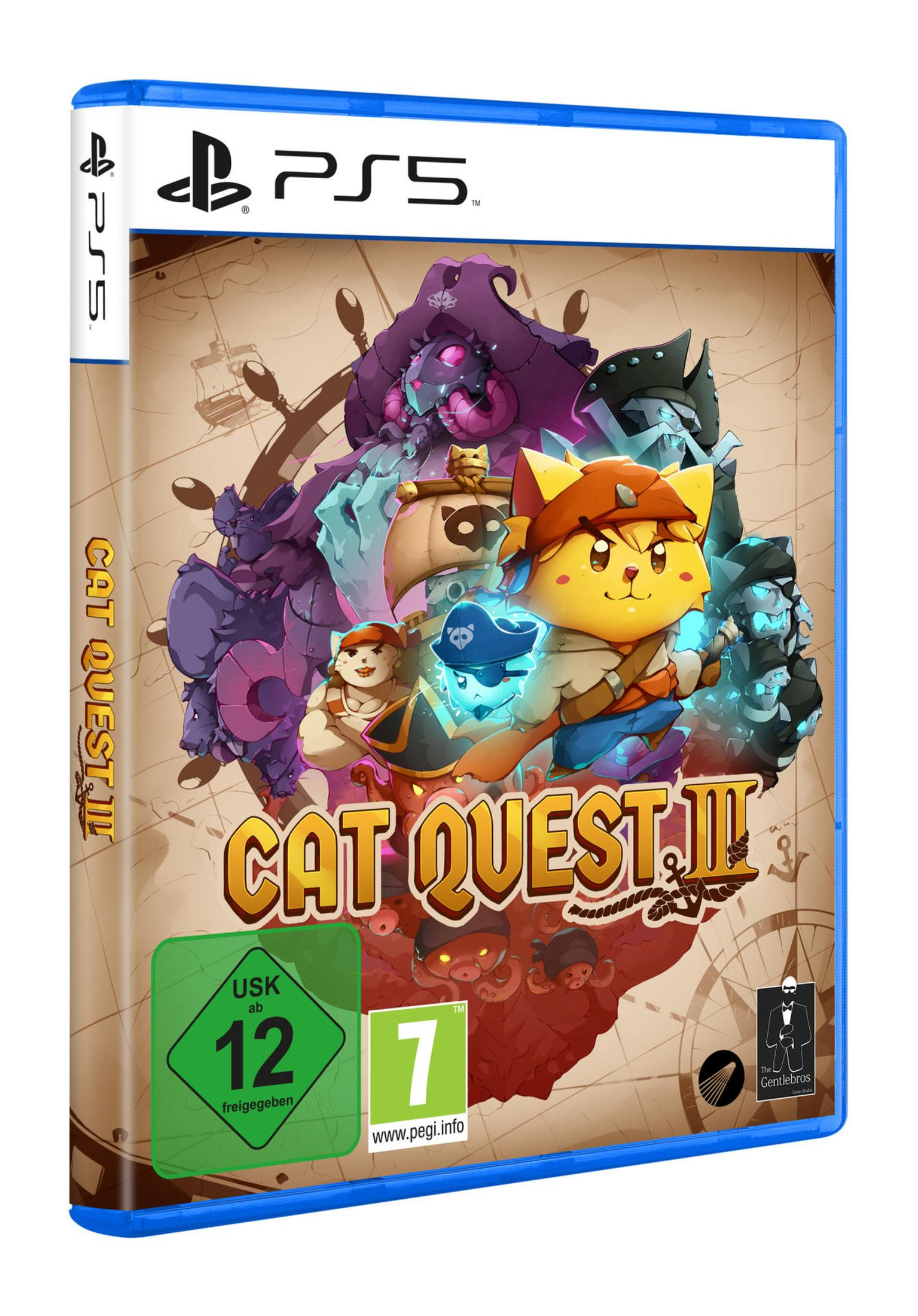 PS5 Cat Quest II Spielhülle. Katze mit Piratenhut auf dem Cover.