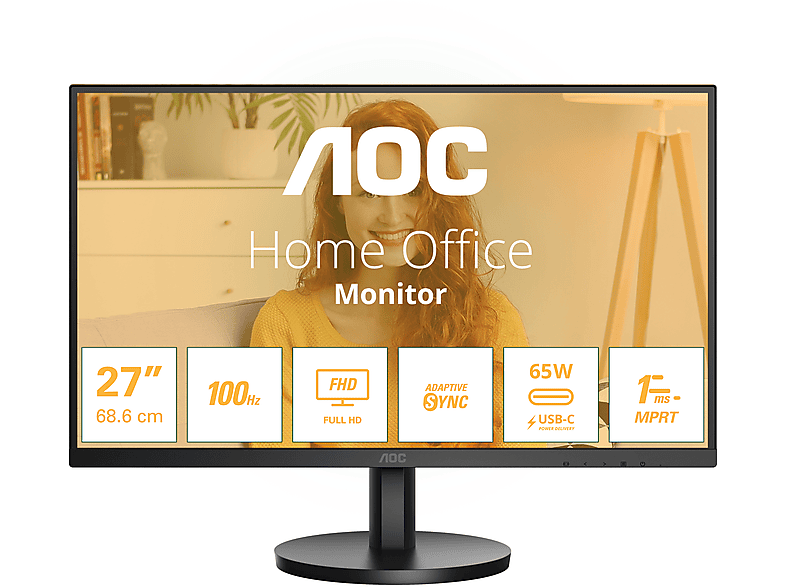 AOC 27B3CA2 27 Zoll Full-HD Monitor (4 ms Reaktionszeit , 100 Hz , 100 Hz nativ)