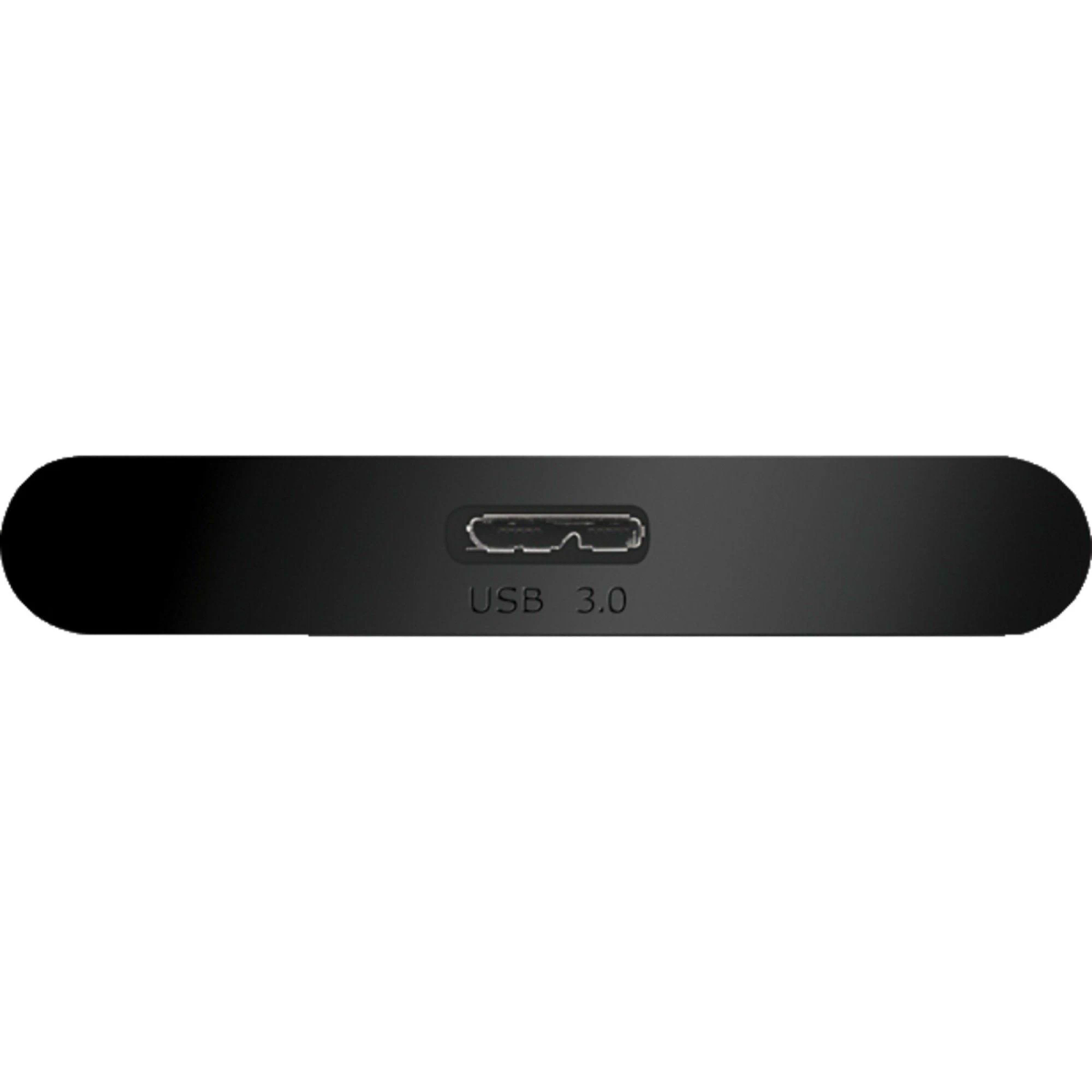 Schwarzer, rechteckiger USB 3.0-Anschluss. Der Anschluss ist mit dem Text 'USB 3.0' beschriftet.