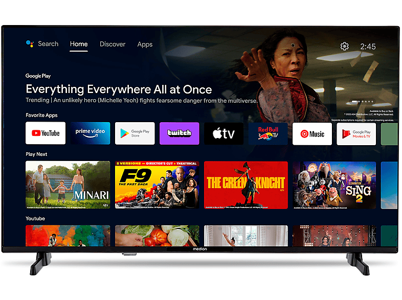 MEDION P8402500 (MD840100) LED TV (Flat, 40 Zoll / 100,3 cm, Full-HD)