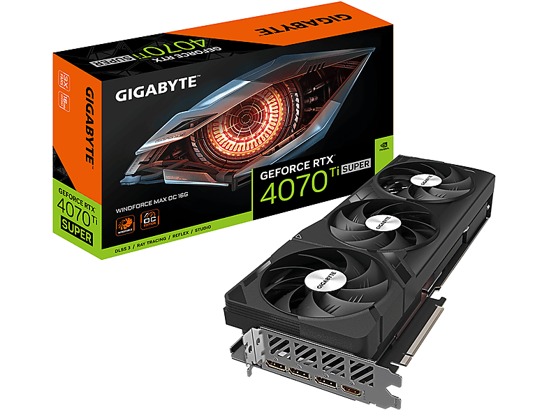 Tarjeta gráfica - GIGABYTE GeForce RTX 4070 Ti SUPER WINDFORCE OC 16G