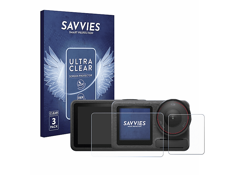 Savvies 18 Stück Displayschutzfolien Für DJI Action 2 Linse (Gehäuse) – Ultra-klar Und Kratzfest