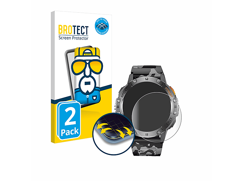 BROTECT AirGlass Panzerfolie Für Dremac FV6-A 1.85″ (3 Stück) – 9H Härte, Anti-Fingerprint, Made In Germany