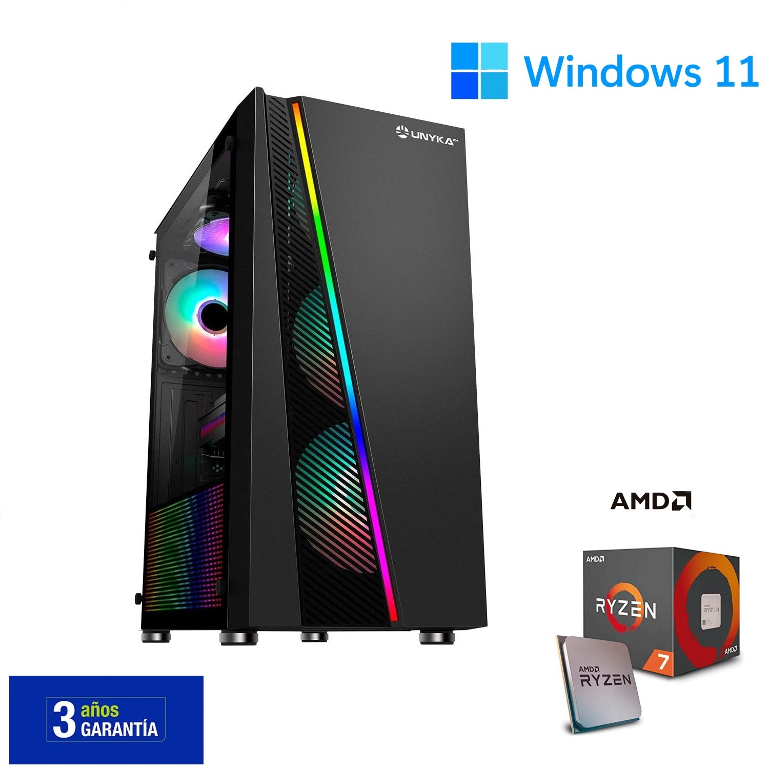 Windowsデスクトップ MACUBE 110/Ryzen7 5700X/RX6800/32GB/1TB VIST Ordenador Ryzen 7 5700X - Ram 32GB - NVIDIA GeForce RTX 5060