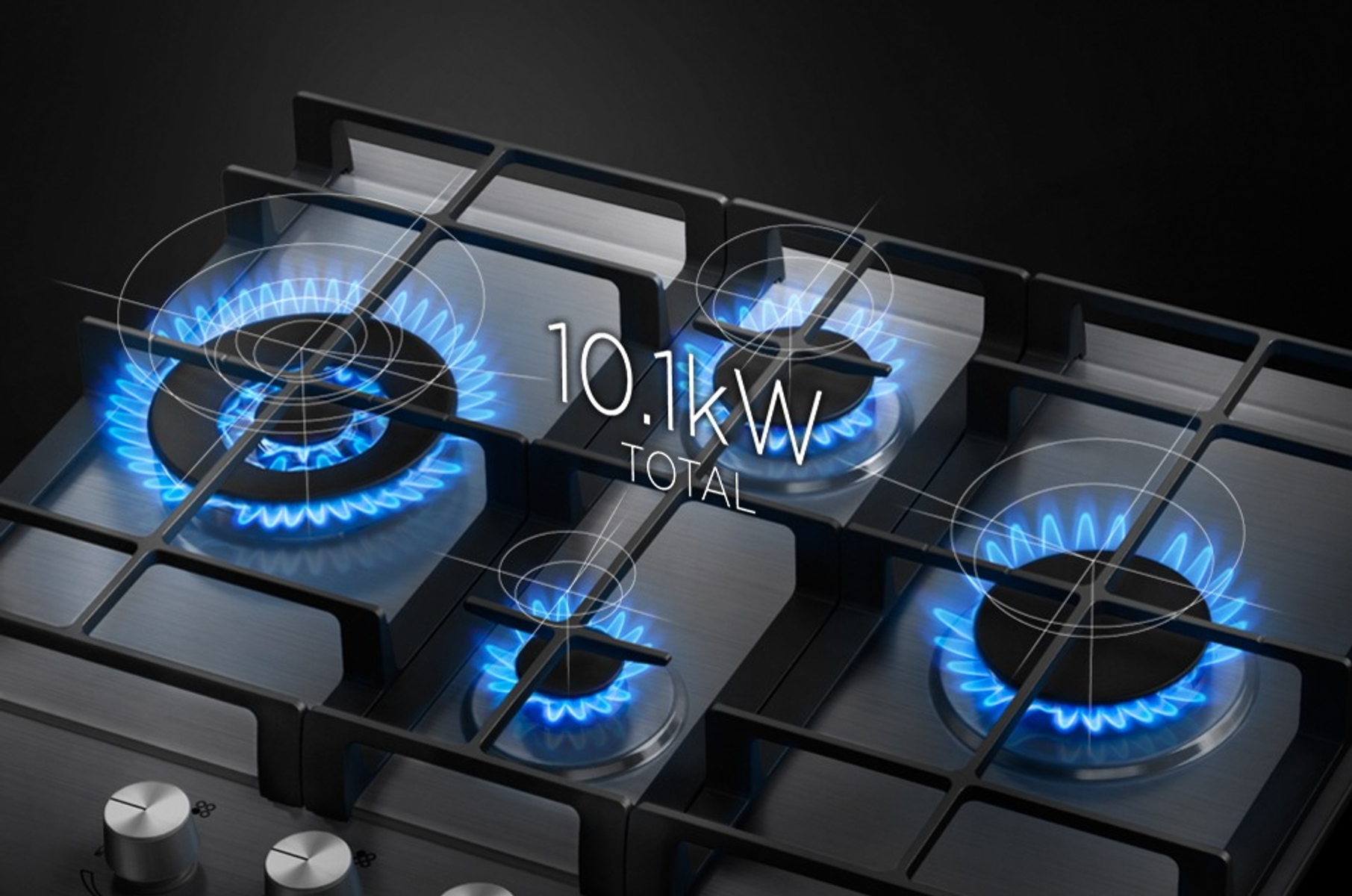 Płyty kuchenne SAMSUNG NA64H3031BS Czarny, Stal nierdzewna