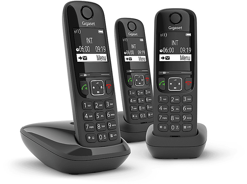 Teléfono Gigaset AE690 Teléfono Fijo Gigaset AE690 Duo Anthrazit - Doble Manos Libres L36852-H2810-B133 Teléfono Inalámbrico Manos Libres