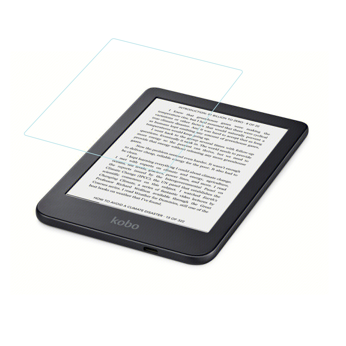 Zwei E-Reader-Ansichten, eine offen (Wake) und eine geschlossen (Sleep), mit Pfeilen und Text.