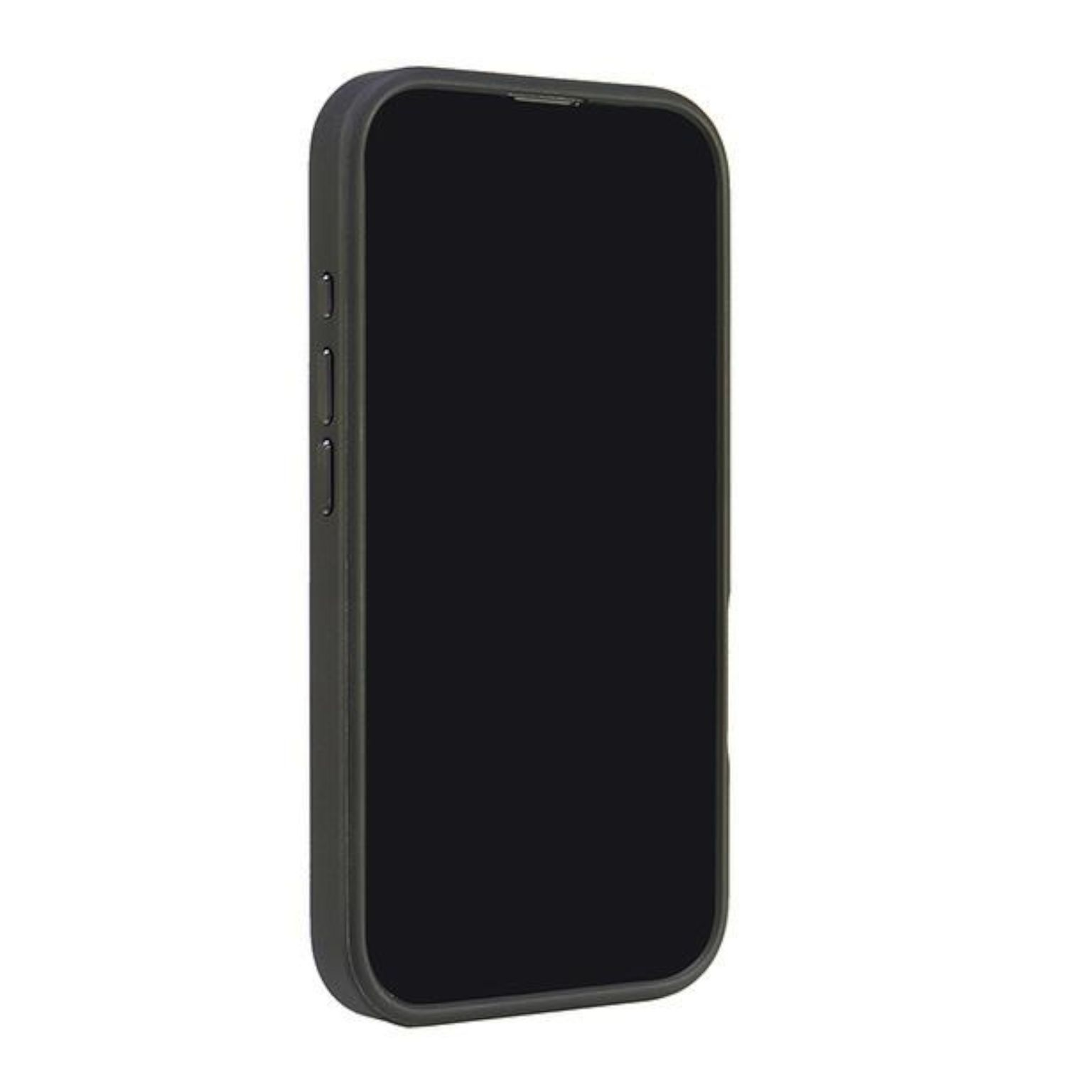Uno smartphone nero con uno schermo nero. Anche i lati del telefono sono neri.