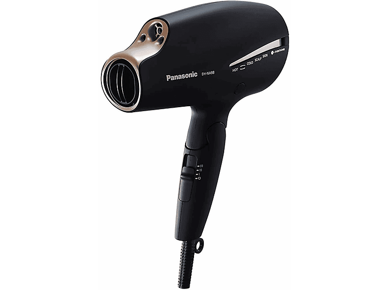 Panasonic EH-NE85-K825 Fast Dry Serie Ionen-Haartrockner mit Air Boost- und  Konzentratordüse, Hitzeschutzmodus, Ionentechnologie, 2300 W, leicht zu 