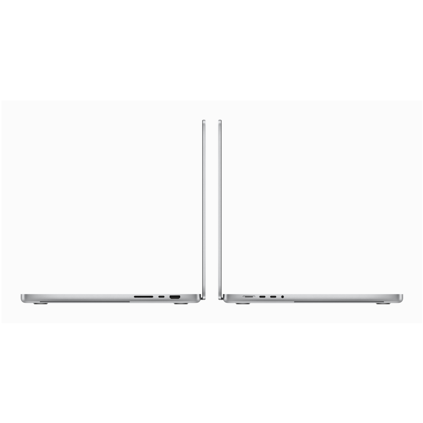 Zwei silberne Laptops. Einer ist offen, der andere geschlossen. Beide auf weißem Hintergrund.