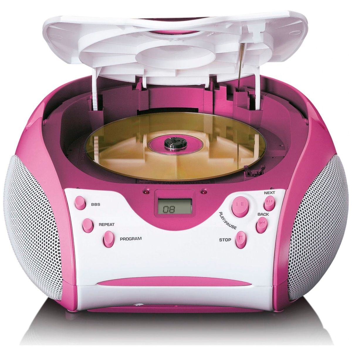 Radio LENCO SCD-24PK kids Różowy, Biały