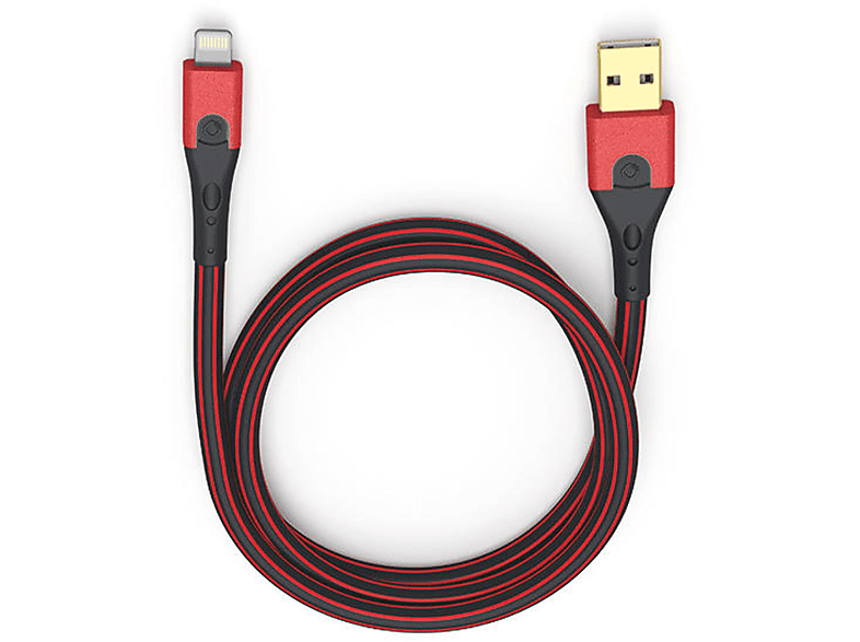 Cavo USB Evolution C3 Oehlbach, USB-A A USB-C, 2 M, Nero/rosso, Ricarica E Dati, Placcato Oro - 6