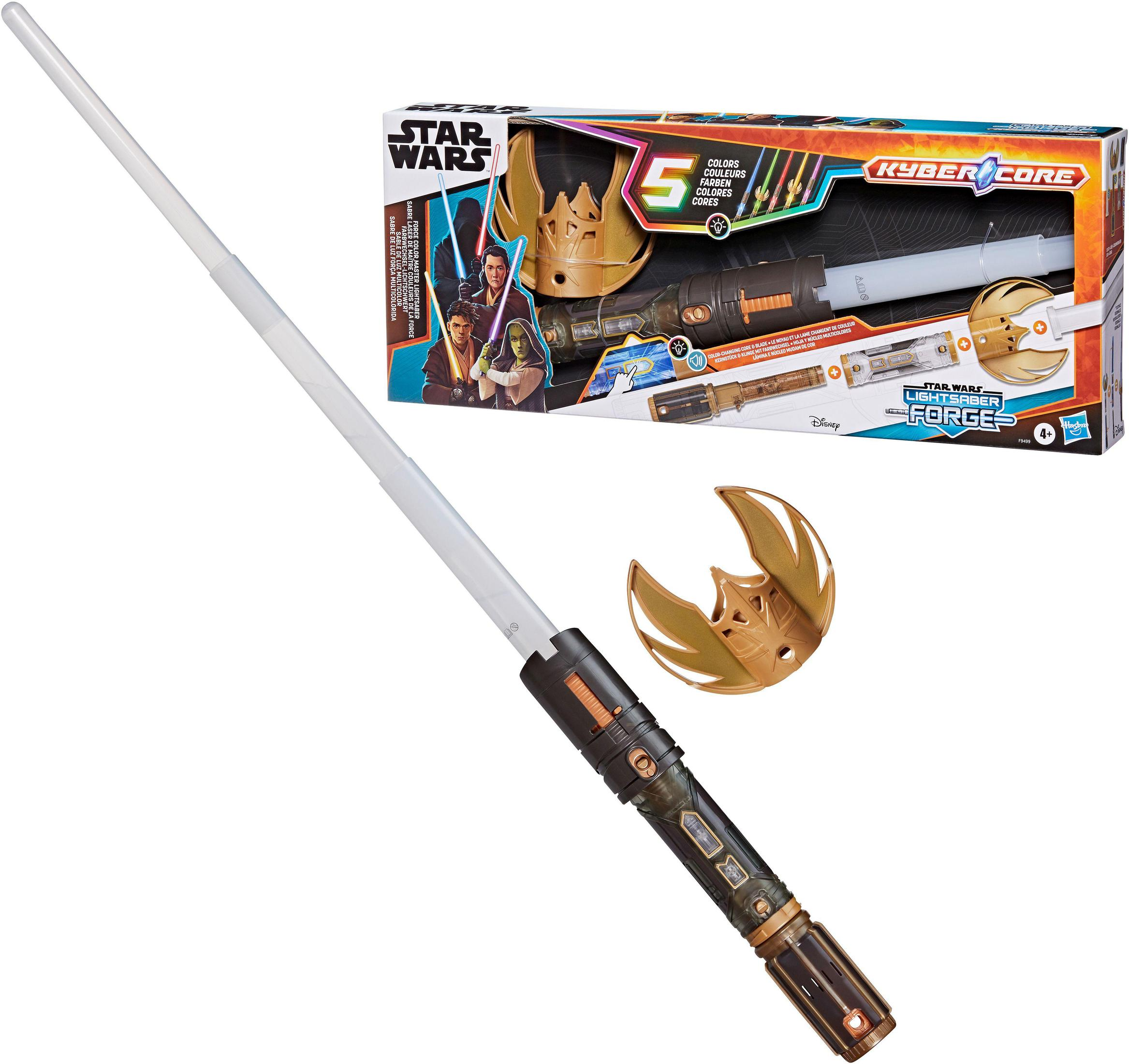 Zestaw zabawek miecza świetlnego Star Wars Kyber Core. Zawiera miecz, rękojeść i pudełko Kyber Core.