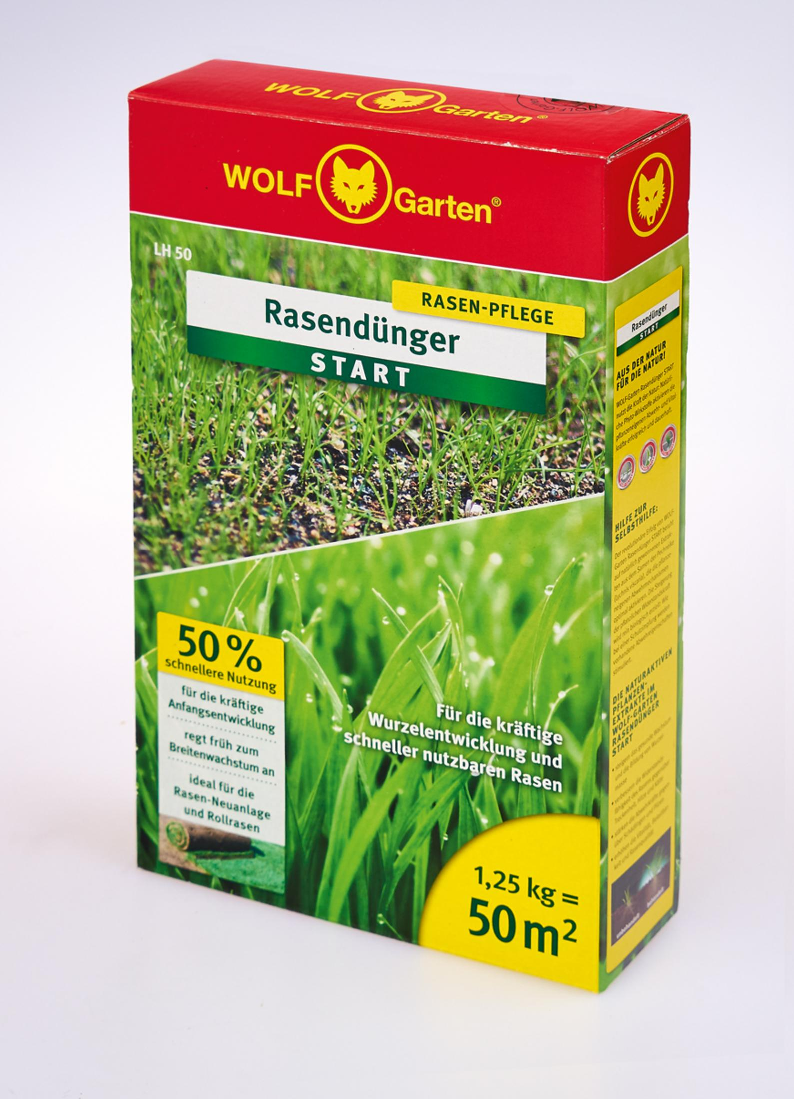 WOLF-GARTEN 3833020 LH 50 RASEN-STARTER-DNGER Rasen-Starterdnger  Grn/Rot/Gelb | MediaMarkt