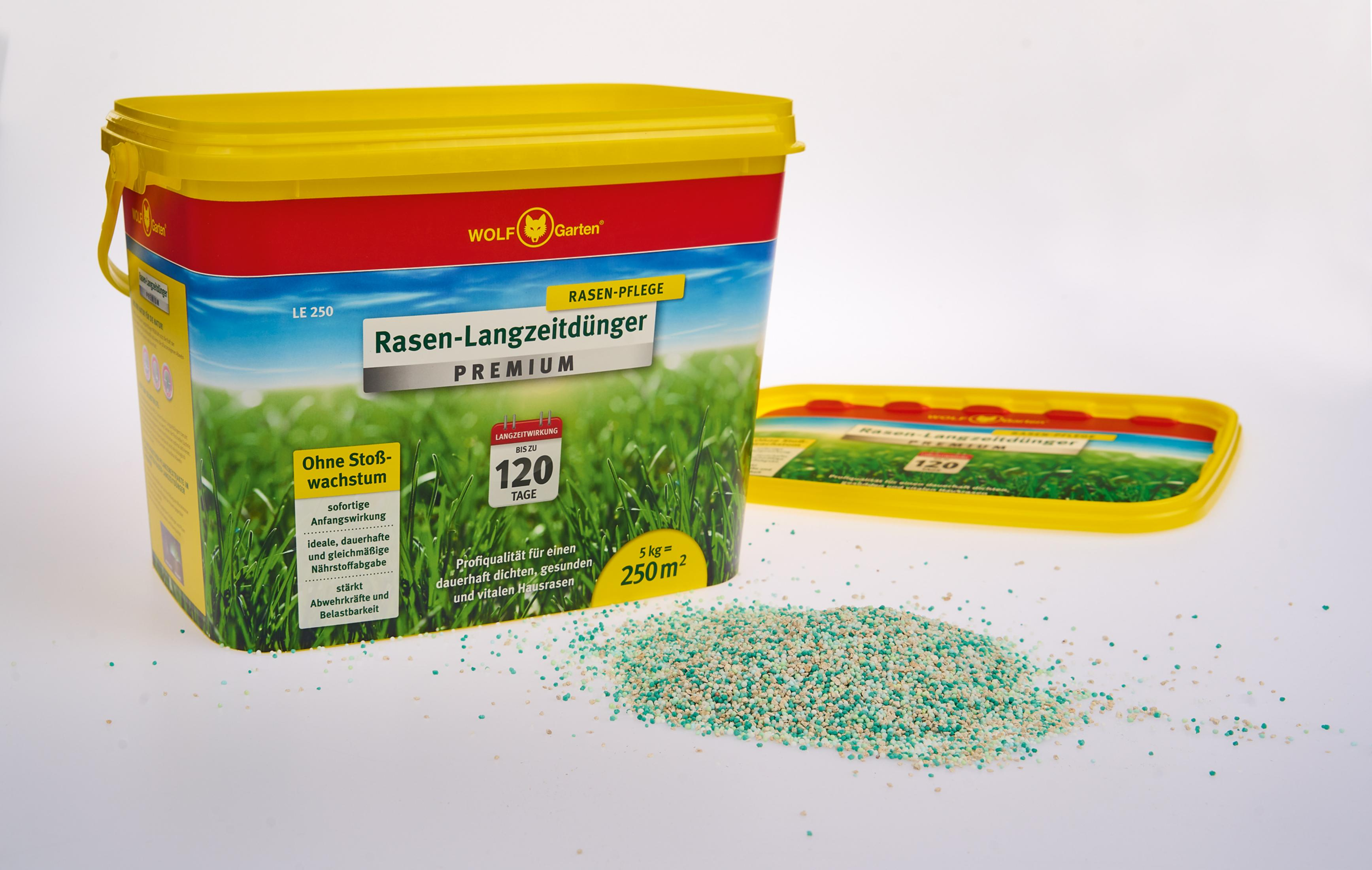 WOLFGARTEN 3830030 LE 250 RASENLANGZEITDÜNGER Premium