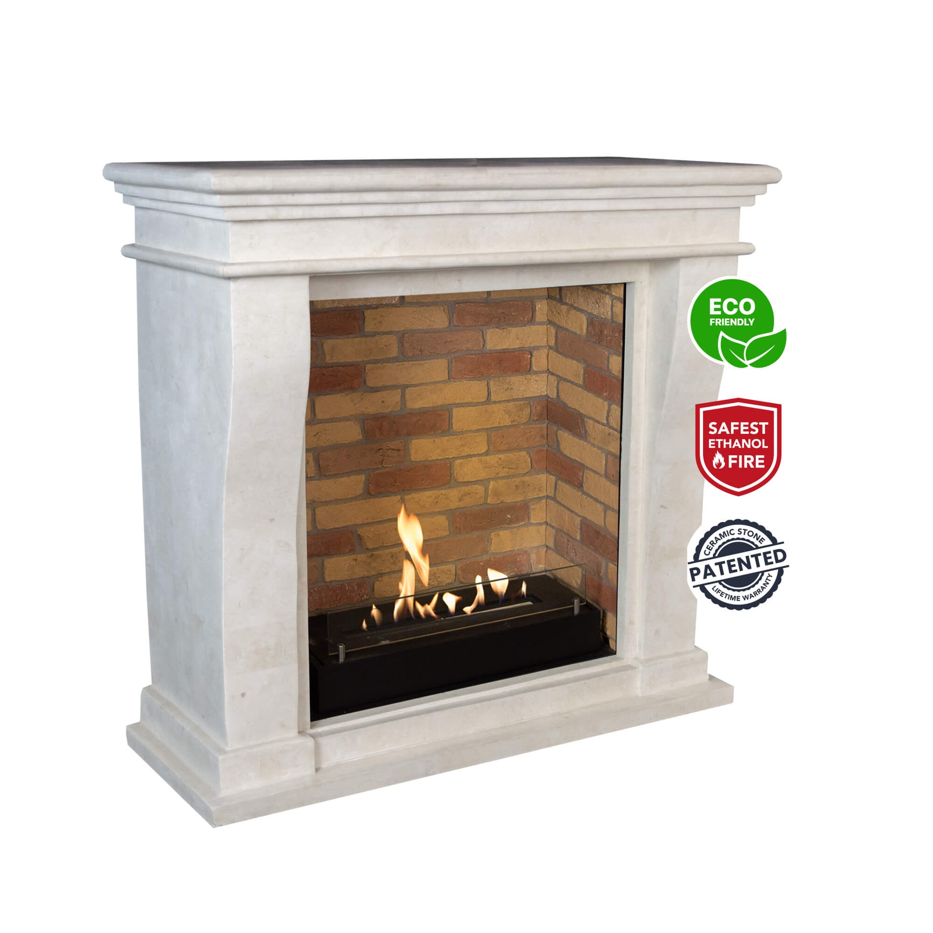 XARALYN Kreta-Mini BST-SWU Bio-ethanol haard Natuurlijk wit
