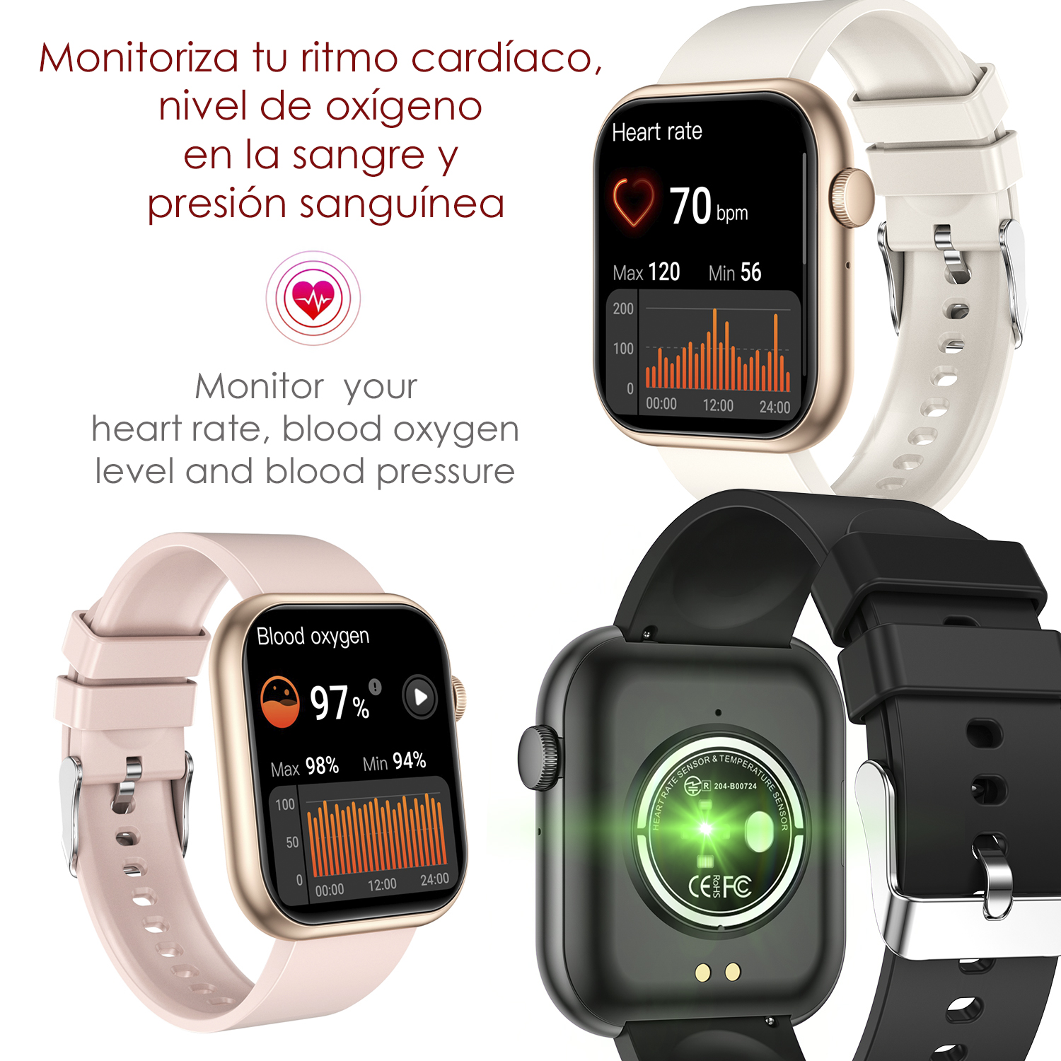 Smartwatch con quadranti intercambiabili, che mostra l'ora e altre informazioni.