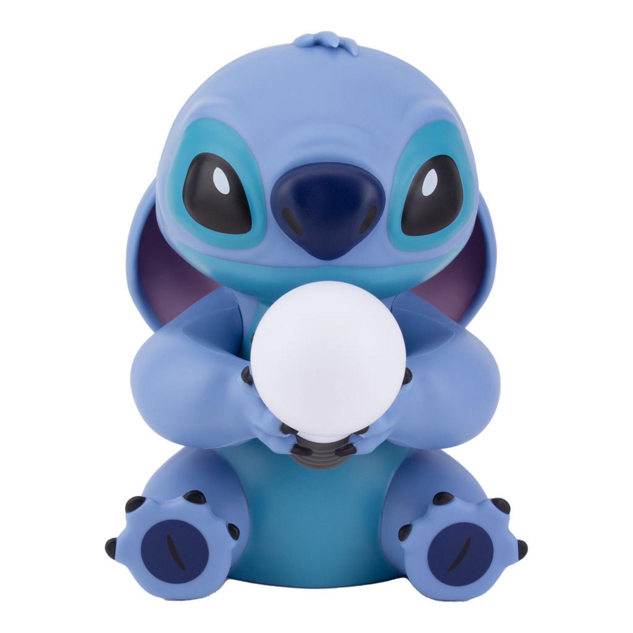 Luz de Stitch sosteniendo una bombilla blanca.