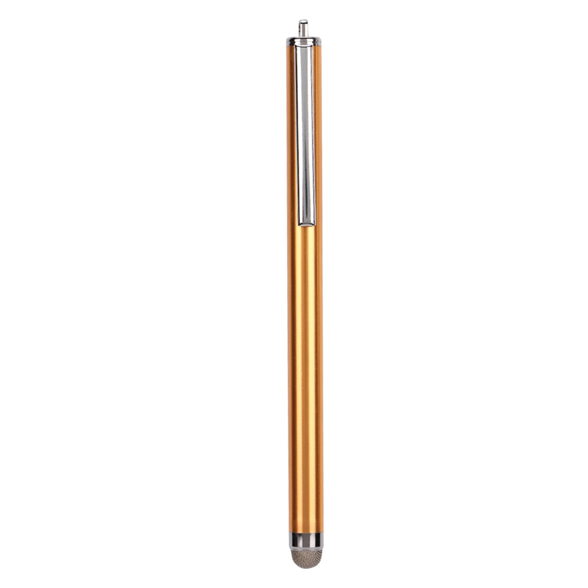 Ein goldener Eingabestift mit silberner Spitze, für Touchscreens.