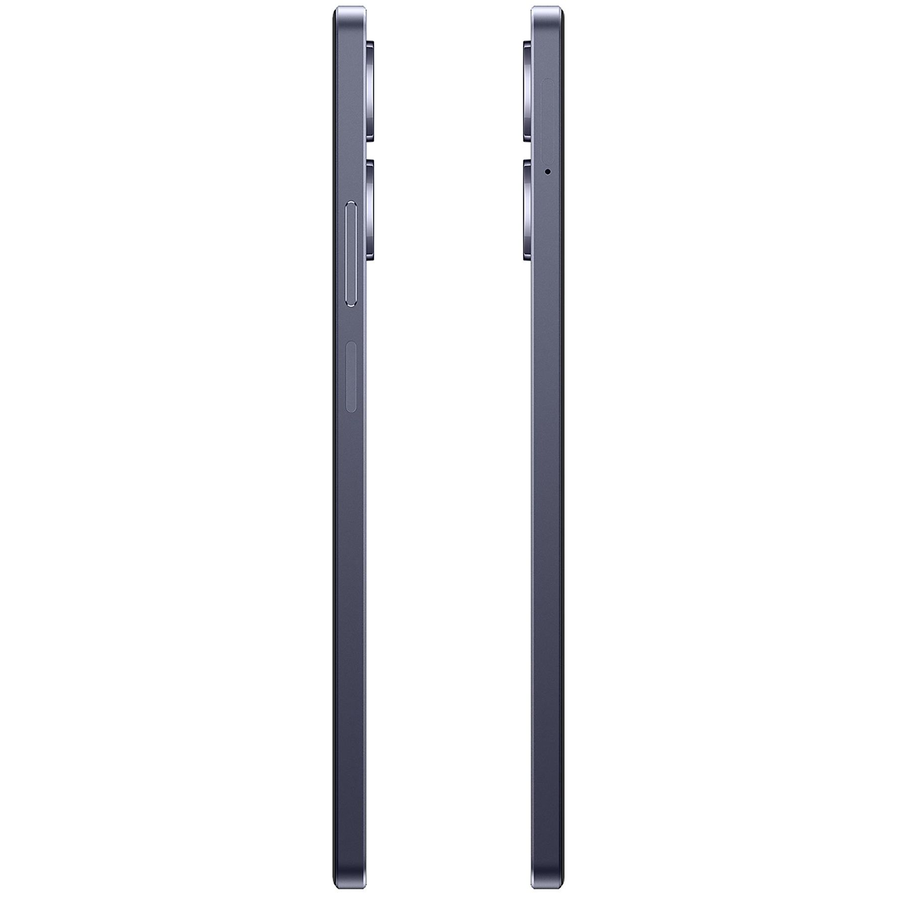 Zwei Smartphones nebeneinander, grau, mit sichtbaren Kameralinsen.
