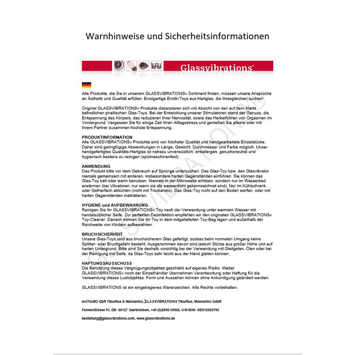 teufelszunge sexspielzeug GLASSVIBRATIONS - Glasdildo