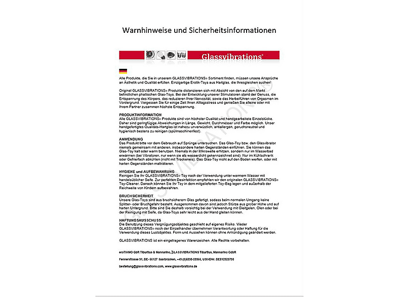 kühlendes gleitgel NEU! GLASSVIBRATIONS - Glasdildo main image 1