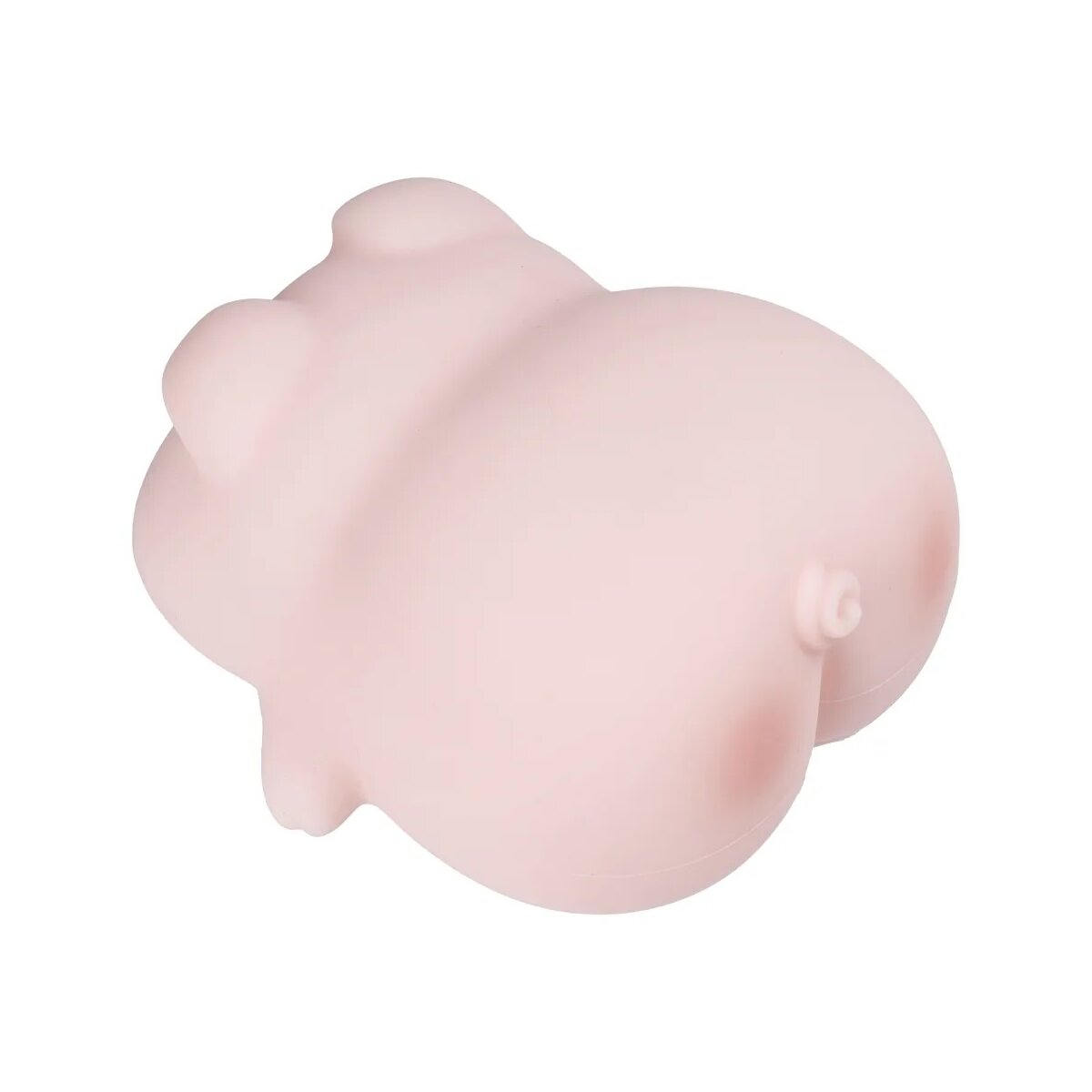 Rosa Schweinespielzeug, Rückansicht.