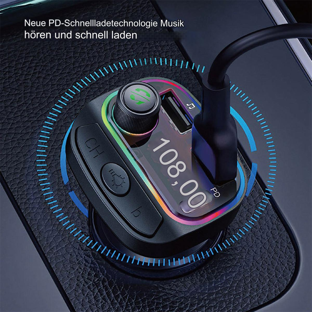 Autoladegerät mit einem Bildschirm, der 108,00 und PD anzeigt. Text: Neues PD-Schnellladen.
