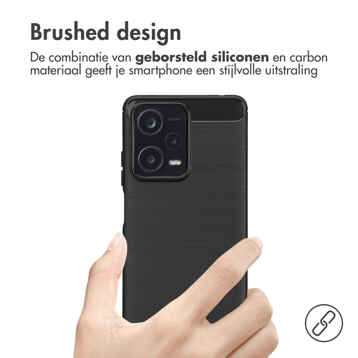 IMOSHION Brushed Backcover adatta per Xiaomi Redmi Note 12 Pro Plus Cover per Xiaomi Redmi Note 12 Pro Plus, Nero