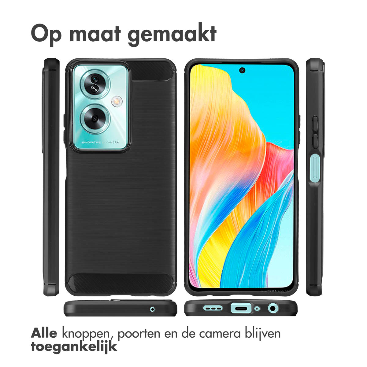 IMOSHION Coque arrière compatible avec Oppo A79 Étui de Téléphone voor Oppo Oppo A79 Noir