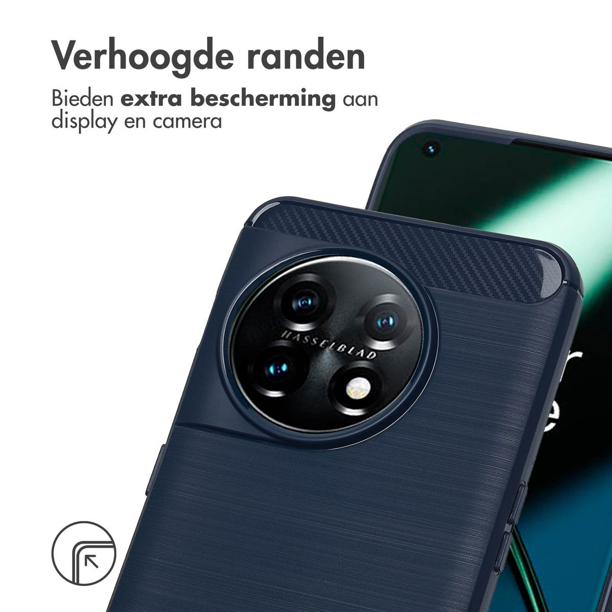 IMOSHION Coque arrière compatible avec OnePlus 11 Étui de Téléphone voor OnePlus OnePlus 11 Bleu foncé