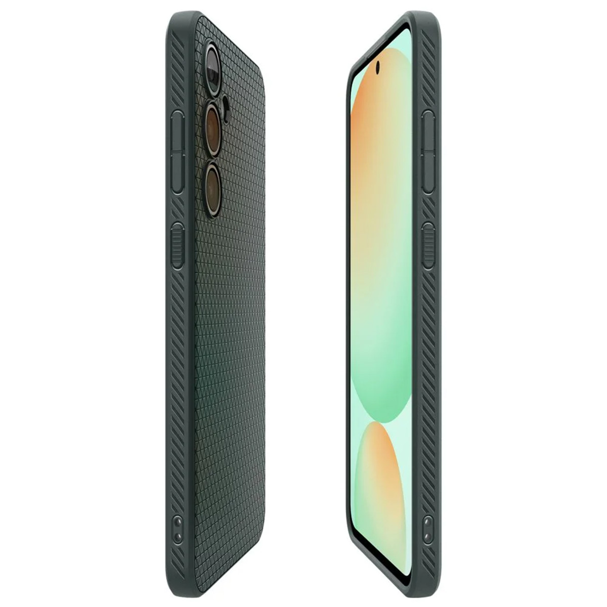 Due smartphone, uno che mostra lo schermo e uno il retro con la fotocamera.