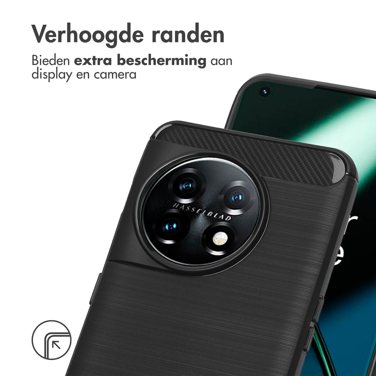Coque de téléphone noire avec doubles caméras. Coque noire avec zone de caméra noire.