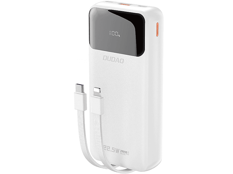 DUDAO 22,5 W 20000 mAh PD Powerbank 20000 mAh Weiß