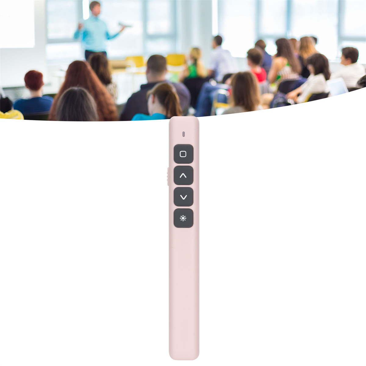 Ein weißes Gerät mit rosa Oberteil und Anschlüssen. Es hat einen USB- und SD-Kartensteckplatz.