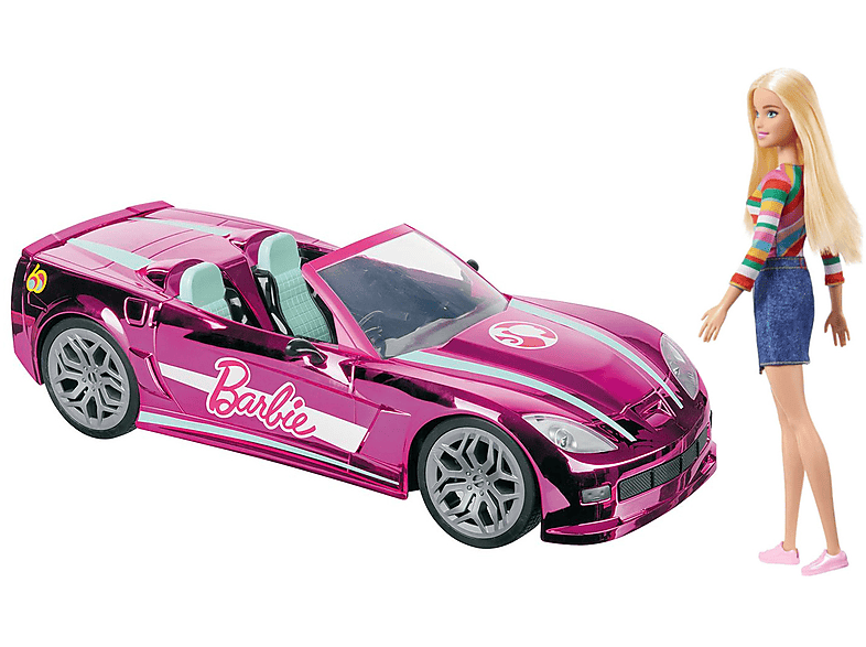 HAPPY PEOPLE Barbie Dream Car (40 cm) inkl. Barbie Malibu Spielzeugauto