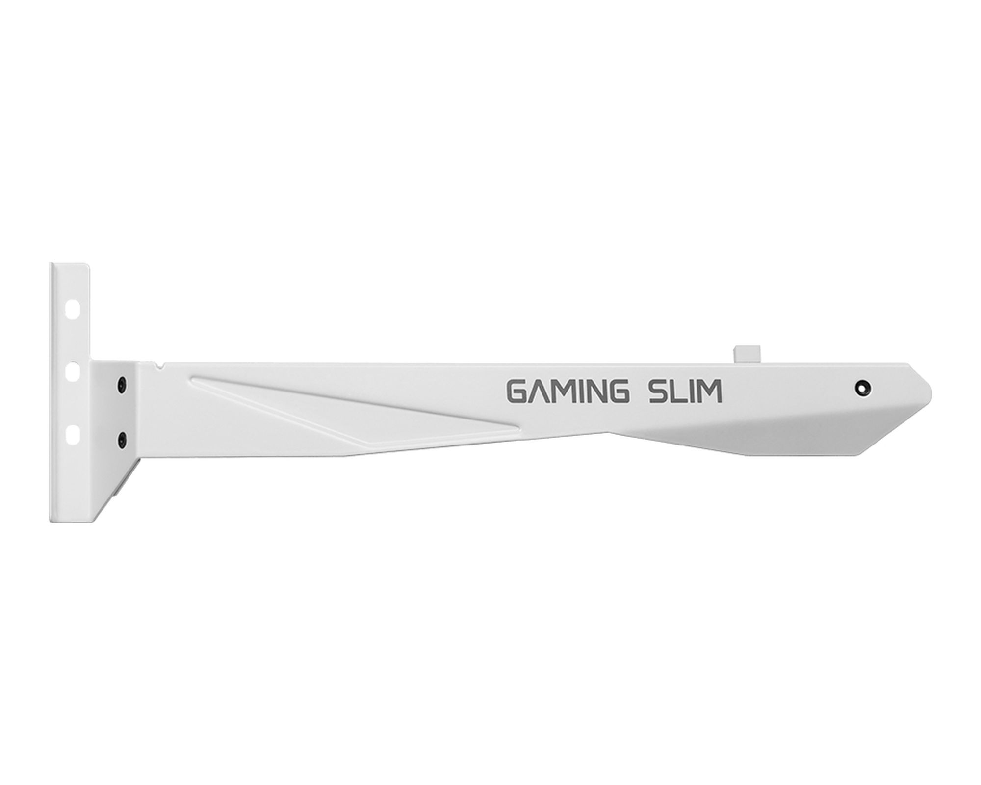 Weißer Gaming Slim-Halter mit dem Text GAMING SLIM.