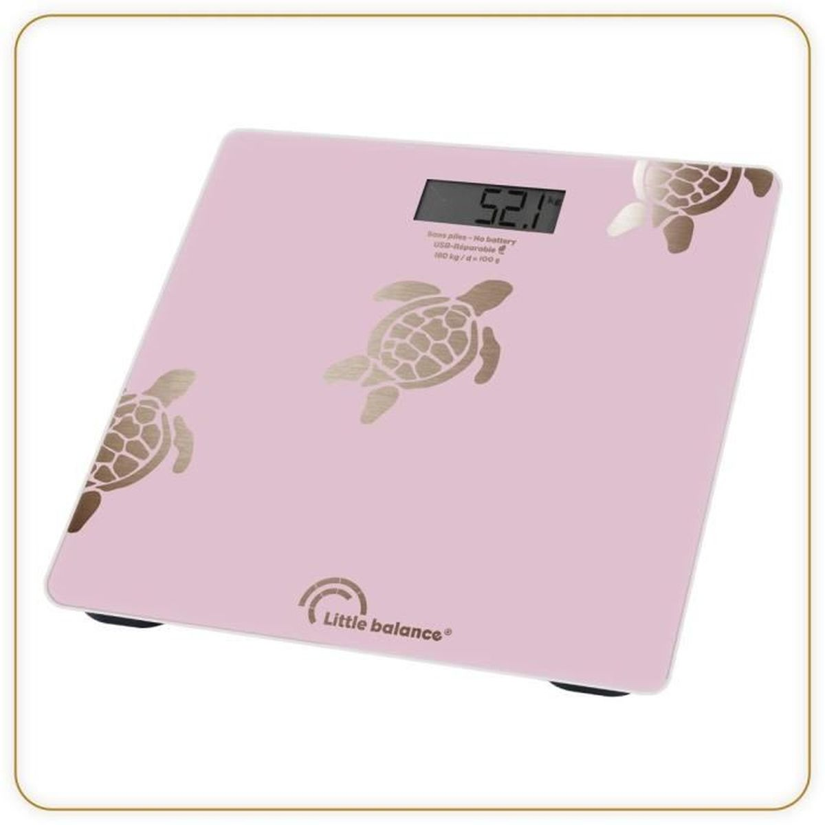 Báscula de baño - LITTLE BALANCE 8729, Peso máximo 180 kg, Rose