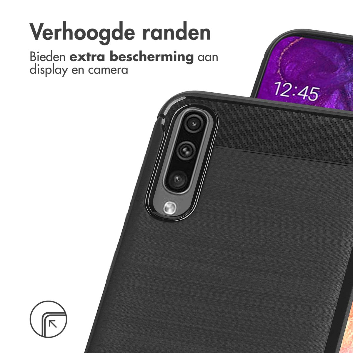 IMOSHION Coque arrière compatible avec Samsung Galaxy A30s/Samsung Galaxy A50 Étui de Téléphone voor Samsung Samsung Galaxy A30s/Samsung Galaxy A50 Noir
