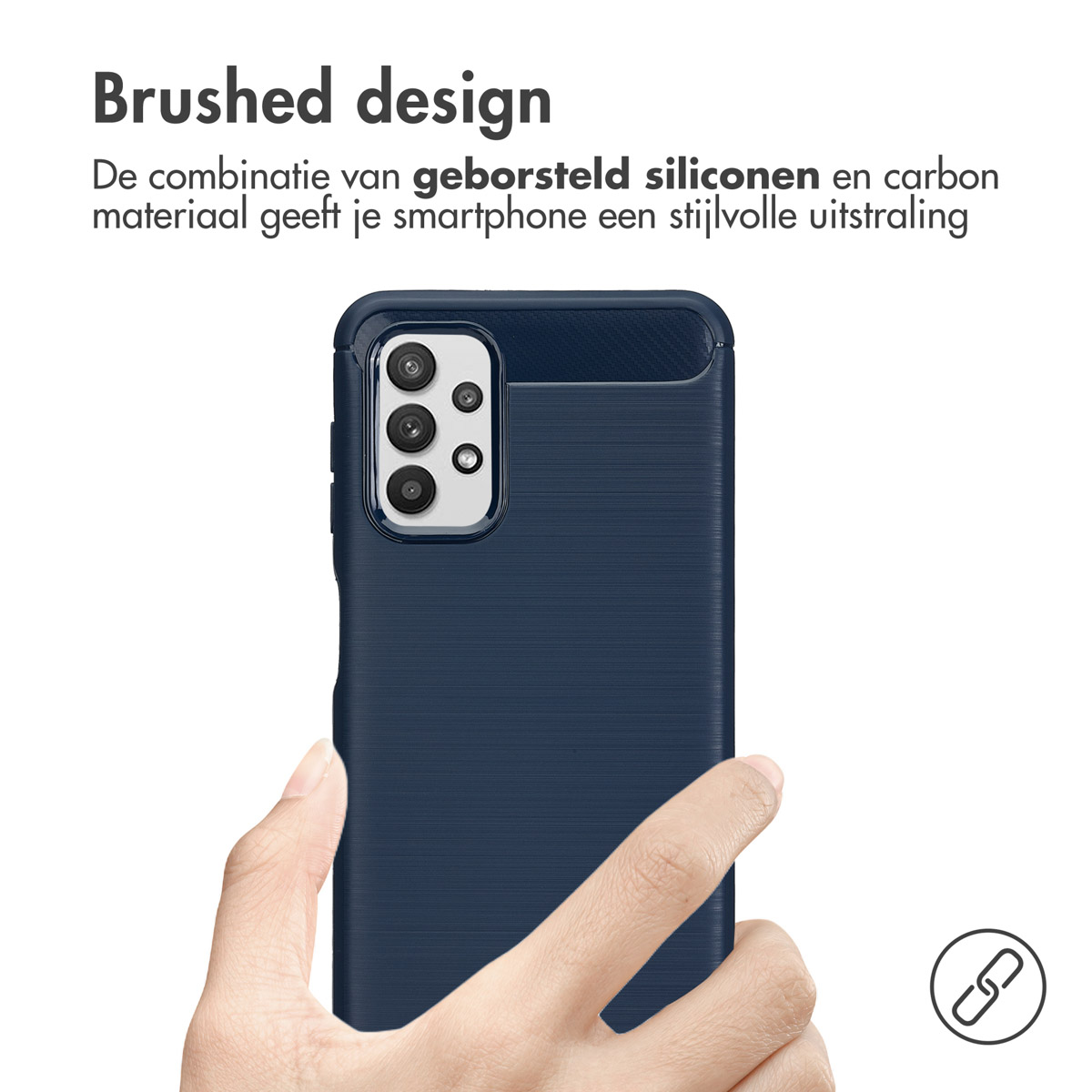 IMOSHION Coque arrière compatible avec Samsung Galaxy A32 (5G) Étui de Téléphone voor Samsung Samsung Galaxy A32 (5G) Bleu foncé